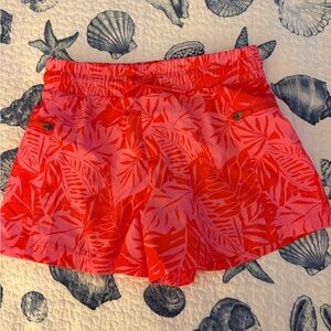 Old Navy Tropical Leaf Print Athletic Shorts